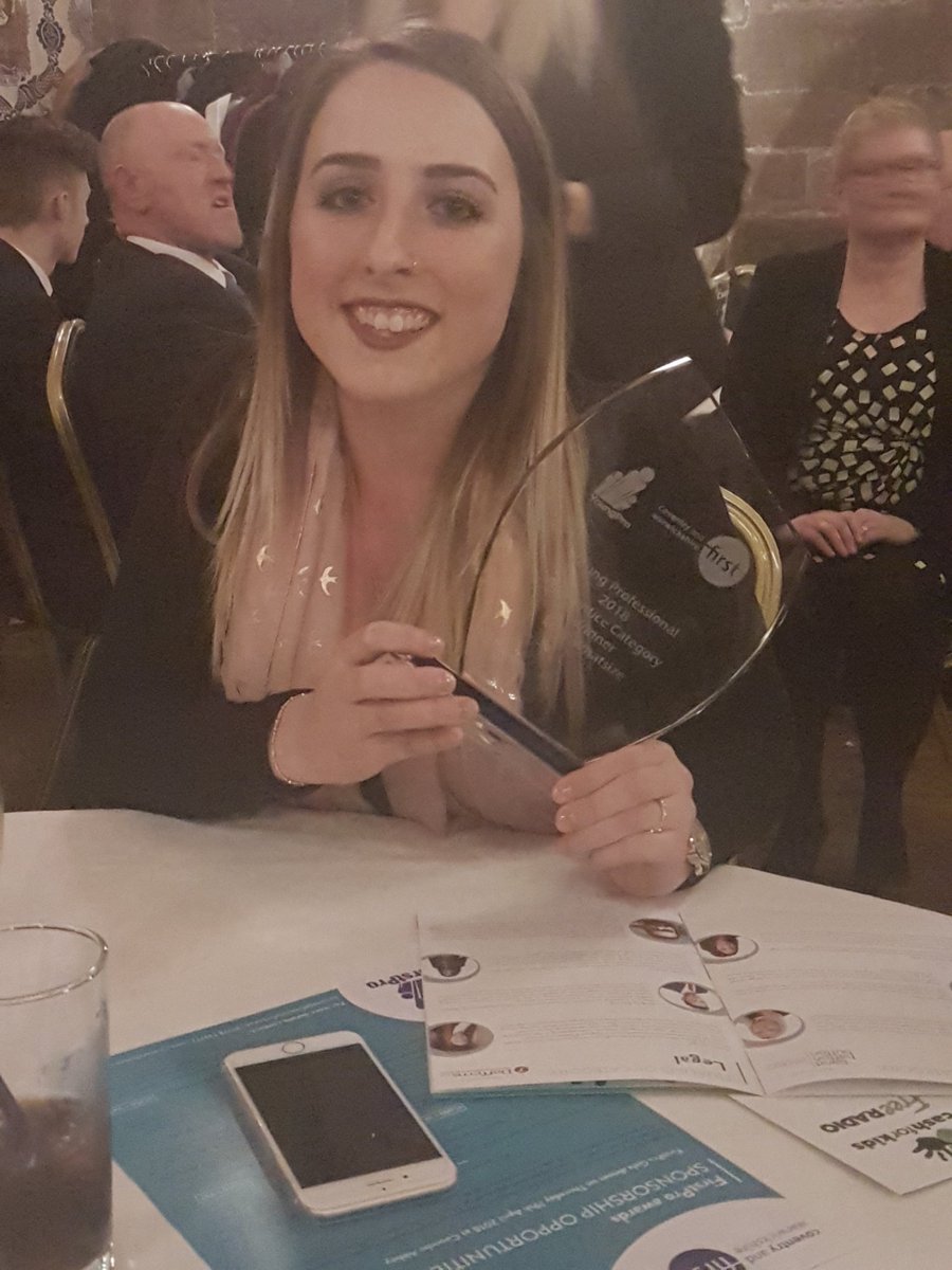 TraceyHudsonHR's tweet photo. Our fabulous Lucy won! #YoungPro2018 Apprentice of the year!!!!!! #proud https://t.co/ANMH0Y1NQB