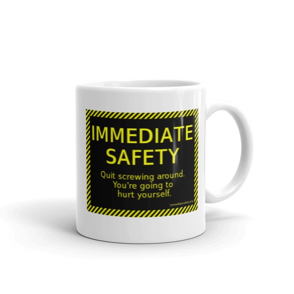 ImmSafety's tweet photo. Immediate Safety Warning Label Mug - https://t.co/9BGfLxL3T7 https://t.co/b4DWQmrN8k
