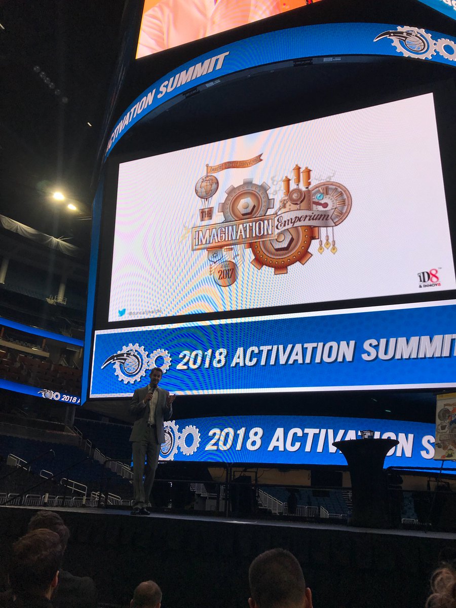 kimdevitt's tweet photo. "People will take risks if they believe there is a smart business decision at the end." – Duncan Wardle, Former VP of #Innovation & #Creativity for the Walt @Disney Company @DuncanJWardle @OrlandoMagic #MagicSummit18 https://t.co/5sG6twQbgU