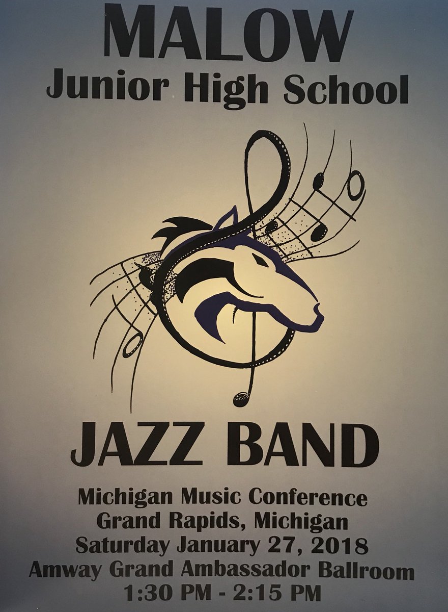CliffSnitgen's tweet photo. Best of luck to Mr. Groth and the entire Malow Junior High Jazz Ensemble as they travel to Grand Rapids to perform at the MI Music Conference! #malowpride @uticaschools https://t.co/BzP3SSxAEH