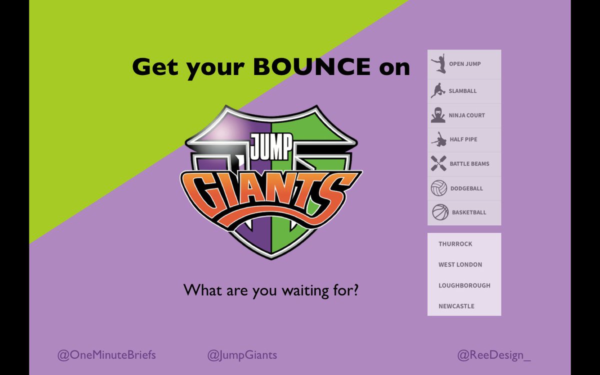 ReeDesign_'s tweet photo. @OneMinuteBriefs @JumpGiants #jumpgiants #Creative #Advertising Get your BOUNCE on https://t.co/gWakffAR7Q