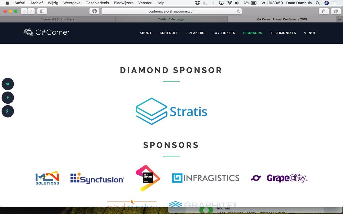 Saiyandegens's tweet photo. Stratis @stratisplatform Diamond sponsor at @CsharpCorner conference 2018. Here's to a great partnership ! 🎉🎉🎉 | #Blockchain #Fintech #Csharp #Microsoft #Bitcoin #BTC #ETH #Ethereum #Legolas #Binance #Bittrex #Poloniex https://t.co/fP5ES996Np