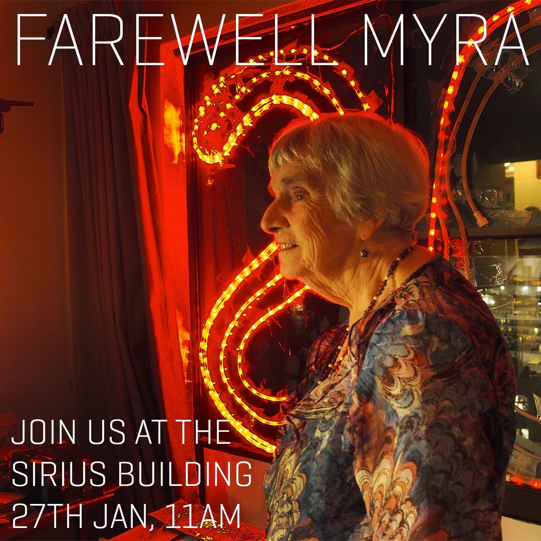Join us from 11am today to farewell Myra, who will soon be leaving Sirius. #saveoursirius