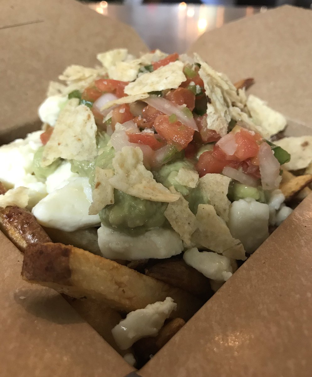 Big Game Poutine on special this week: guac, curds, homemade pico, and crushed tortilla chips #FryEaglesFry