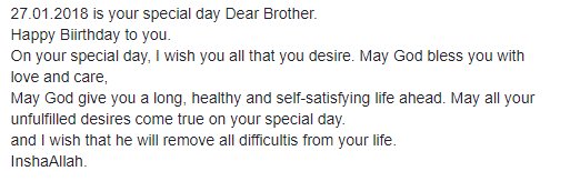chandi_sher's tweet photo. Happy Birthday dear brother. God bless and protect u.@BaseejiImam 😊🙏🌷🎂🍰☕️🎁🎈🎈🎈🎉💌📨 https://t.co/hT5MmwoZrU
