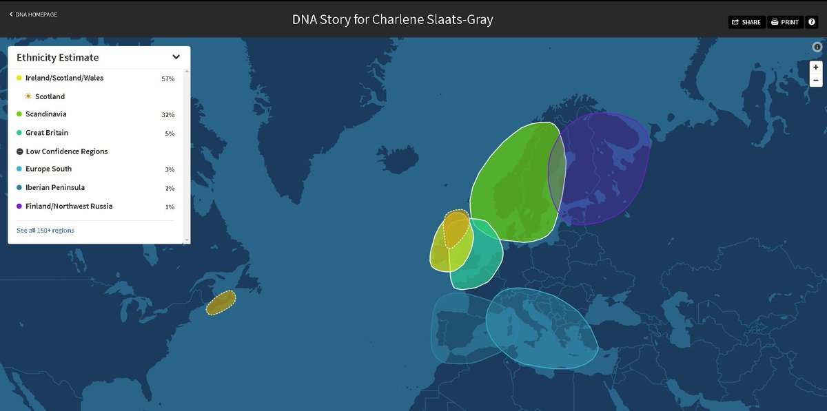 CharsJargon's tweet photo. The results are in!  Ok so some don't surprise me but Scandanavian... Huh??  #DNA #Ancestry #WhoAmI #family #adoptee https://t.co/rJbTNaugHC