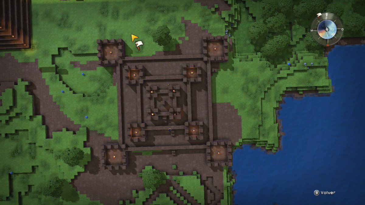 Mola mucho contemplar las construcciones a vista de pájaro. Ahí va mi castillo :) #DemoDQBuilders <a href="/revogamers/">Revogamers</a> #NintendoSwitch