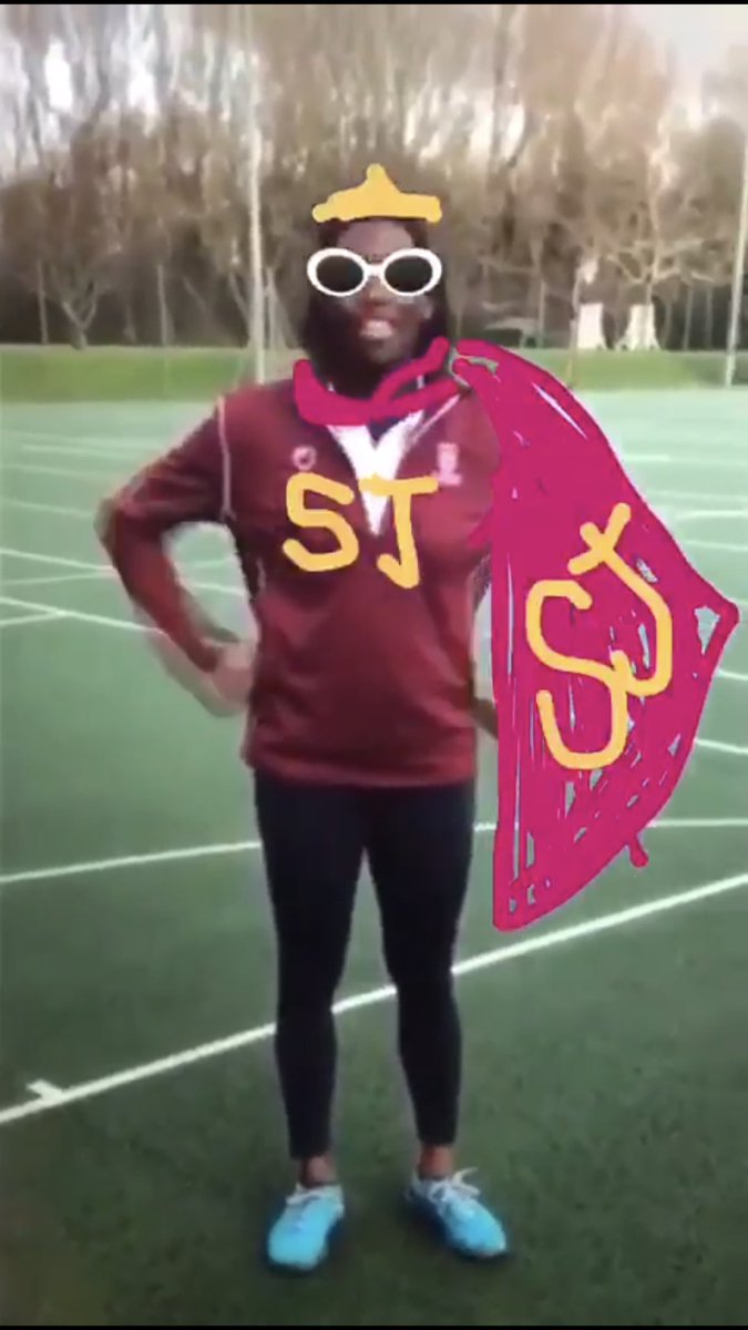 Jadey_FW's tweet photo. One of my @ClanNetball teammates created this masterpiece after my #beanburpeechallenge today. Could this be my new alter ego? #sj #superjade 🙌🏾 https://t.co/Rdj0yGfVy0