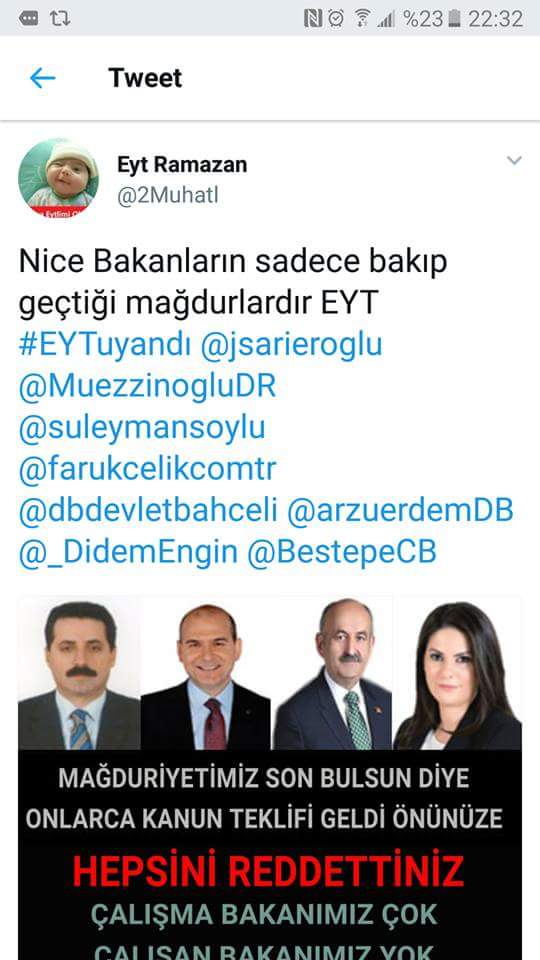 #ÇSGBDaimaYanınızda hani nedirki ben göremiyorum..uzaydamı yaşıyoruz..#Eyt .... verin hakkımızı