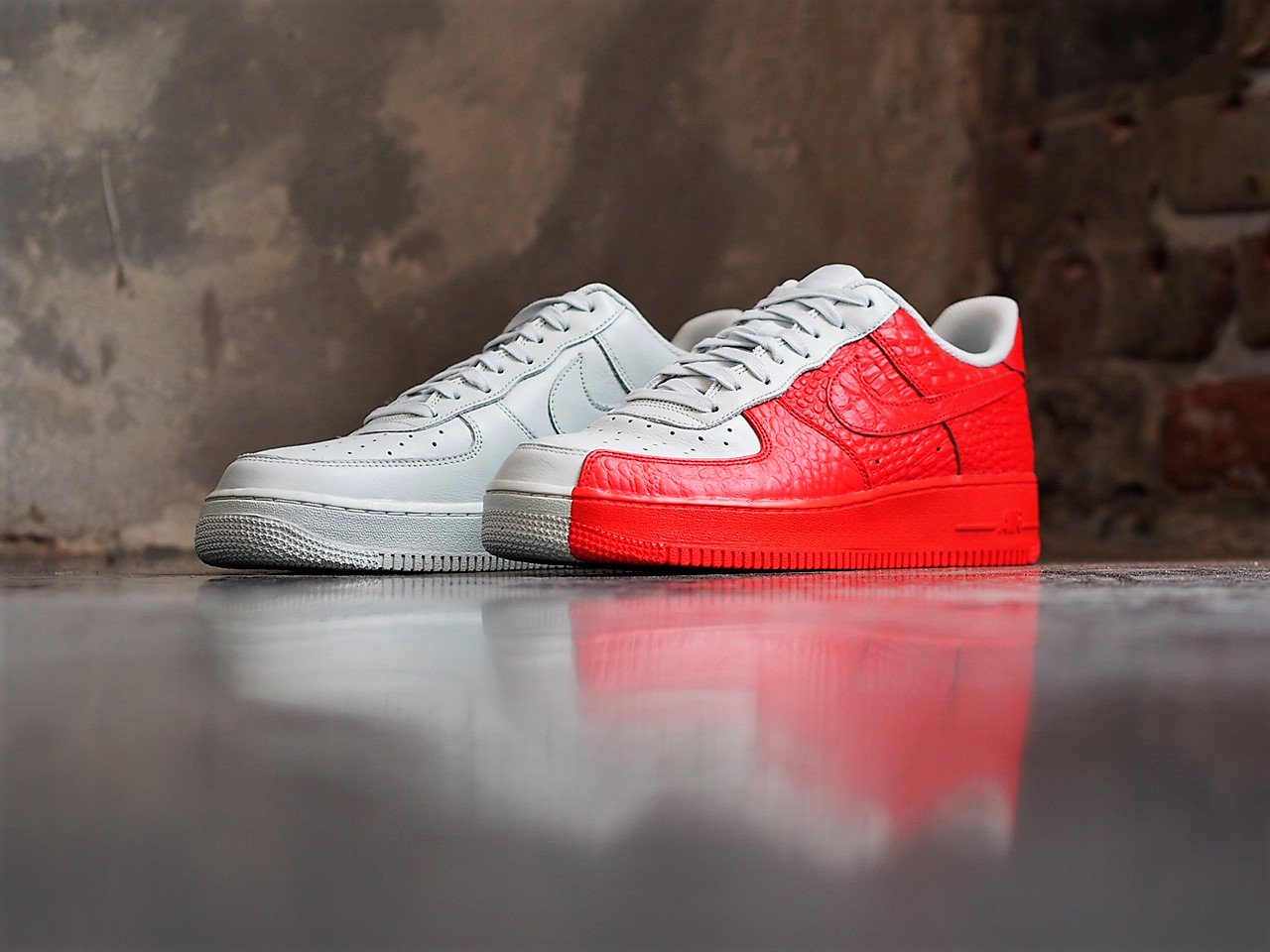 STNDRD ATHLETIC CO. on X Nike Air Force 1 07 PRM Split Barely Grey Habanero Red https t kKRKIJLG1e X