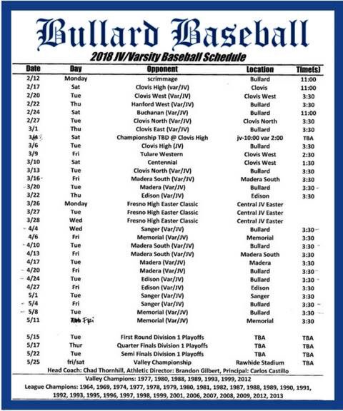 bullardbb's tweet image. Here's your Bullard Baseball Varsity and JV schedule for 2018. Of course, subject to change. ;)
#GoKnights