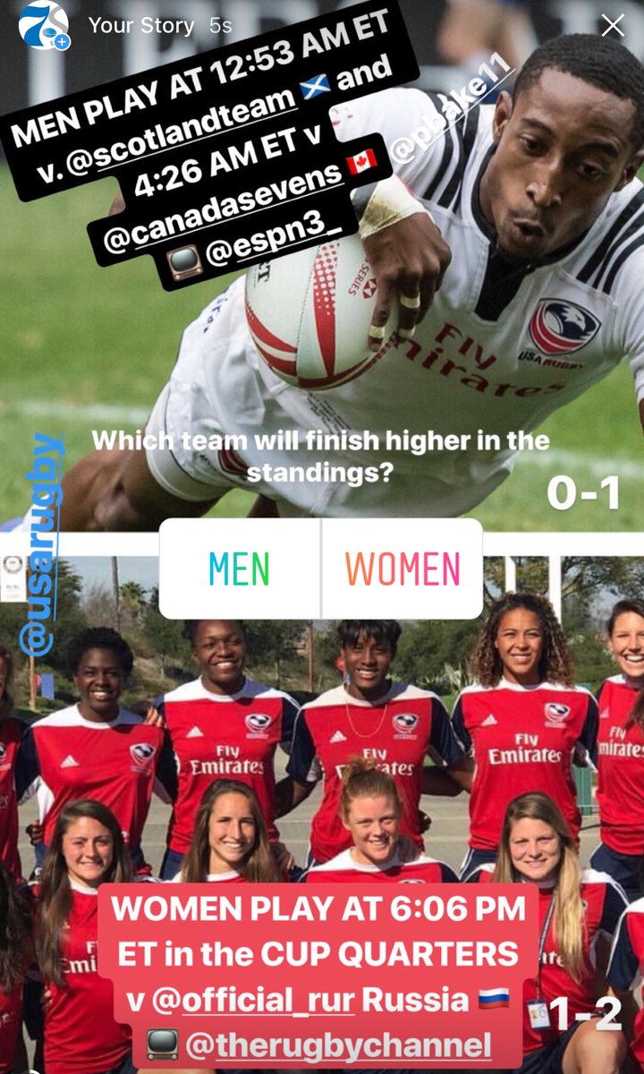 Rugby7sMagazine's tweet photo. Time for @USARugby 7s and @USAWomens7s to finish strong ๐ช๐ปโ LETS DO THIS!!
#USA7s #Sydney7s #R7M #Downtothelastsecond #AmericaNeedsRugby https://t.co/6kuyFmKcrq