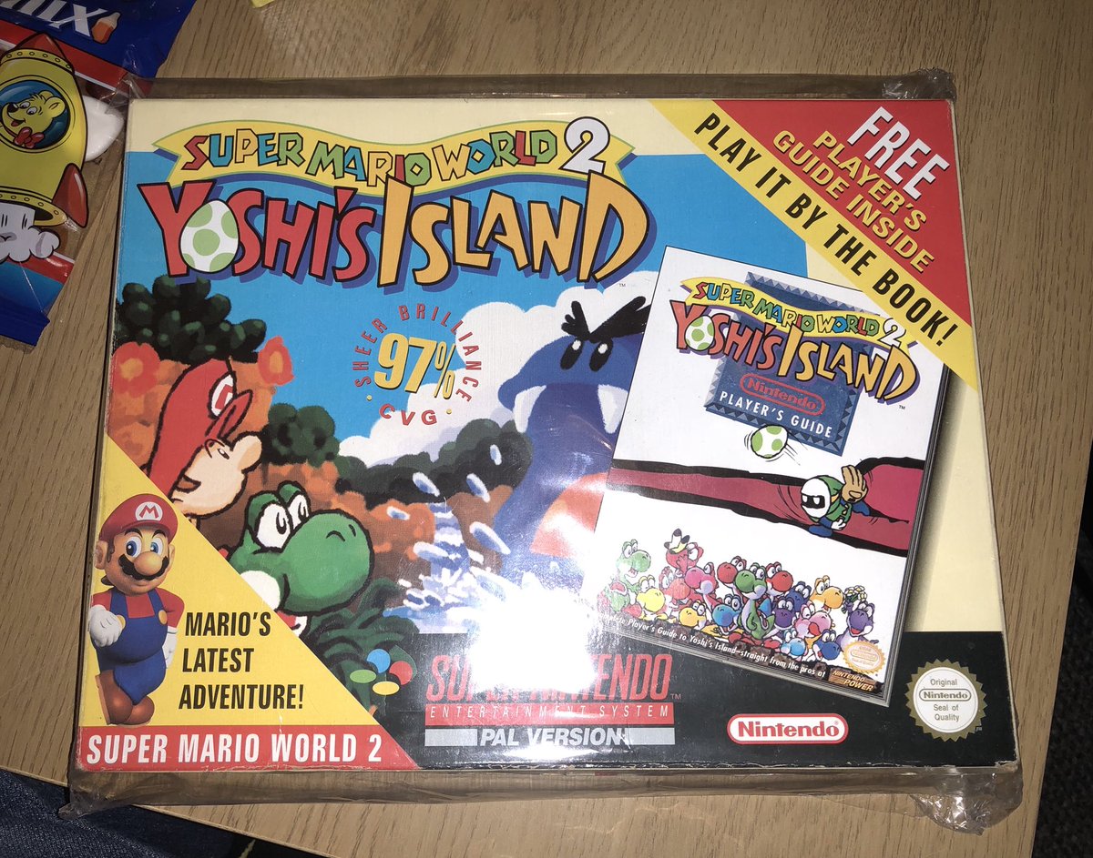 RetroEmpireUK's tweet photo. Walk into retro shop
Me: “I don’t suppose you have Yoshis Island big box do you?” Super Tomato in Cardiff “Yeah! Right Here”. 
Me... 😍😍😍😍 

And they lived happily ever after.
#Snes #retrogaming https://t.co/6zVLxZwRwa
