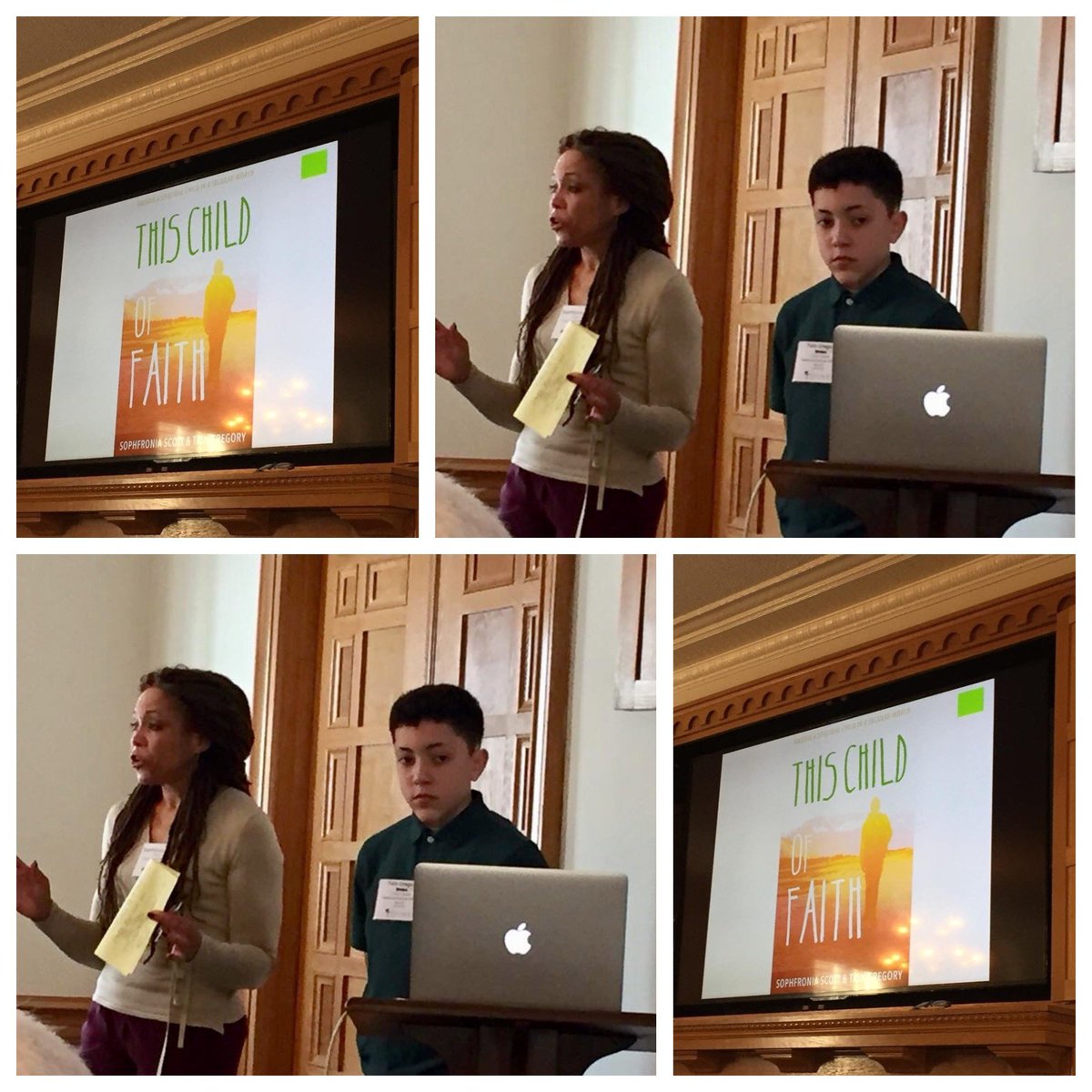Sophfronia's tweet photo. A packed room this morning for our @Episcoforma workshop on Raising Children of Faith. Afterwards Tain said, "I think they really liked it, Mama." Yes, I think they did. Thanks to all who participated and grateful to Joanna P. Hollis for the photos! #Forma18 @paracletepress https://t.co/uPWNXwcfJv