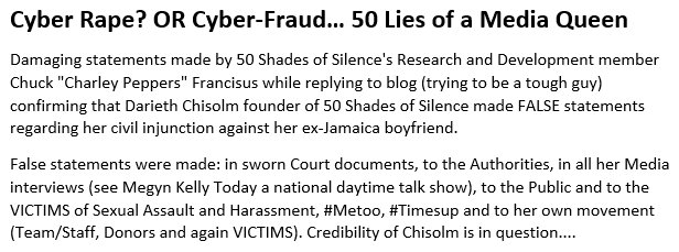 The_DamTruth's tweet photo. Read Story:
https://t.co/SkloTSn1Nu 

@BretStephensNYT @WPXI @CBSPittsburgh @BreakingPGHNews @CBSMiami @WPLGLocal10 @timesup @nbc6 @JeffreyLAT @ABC7 @KTLA @CBSLA @NBCLA @FOXLA @ladailynews @jodikantor #Cyberrape @Cyberfraud @CharleyPeppers https://t.co/2mWJEJSged