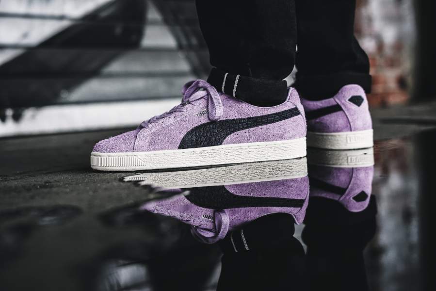 puma suede diamond purple