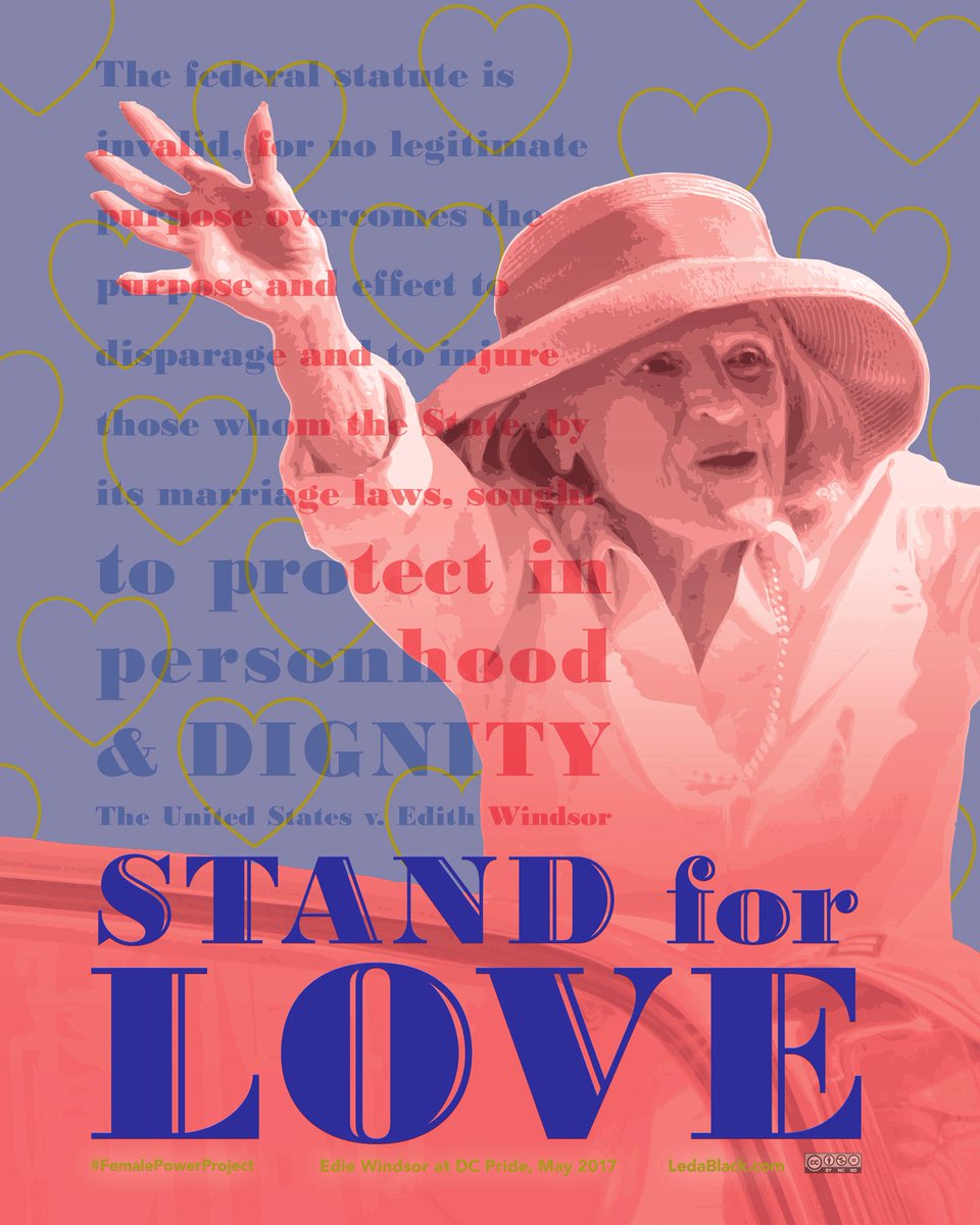 LedaBlackArtist's tweet photo. New perSISTERS poster at Black Lab honoring Edie Windsor LGBTQ hero for #ValentinesDay2018 SALE tomorrow 1/27 on 2017 designs in 11x14 & 16x20 sizes. Open 10am till 4pm @ArtsWalkMSM studio 16 #FemalePowerProject @aCreativeDC @Cultural_DC @thisisMadeinDC https://t.co/s34NVKLVQp