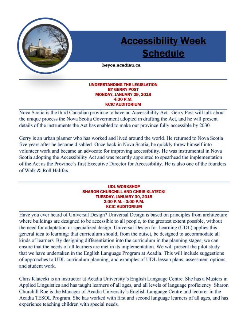 AcadiauAccess's tweet photo. Accessibility Week is finally here! For more information, go to https://t.co/fMdJGQ0SQH https://t.co/eWod7UZKfn https://t.co/1gKvKBTSf6