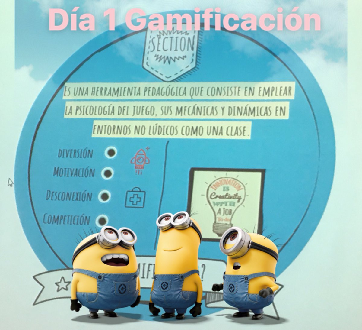 cristilyn87's tweet photo. Diversión, aprendizaje, motivación......#gamificacion #posgradoMaecenas #vica @innovacionmec @menendezpelayo1 @veoteropsy @cristilyn87 @xutyfruty https://t.co/FD1S5oheIh