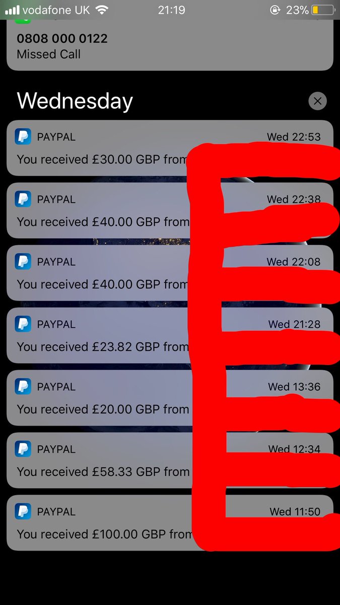 When he got caught on his phone at work -had to stop and then  then couldn’t resist when he got home