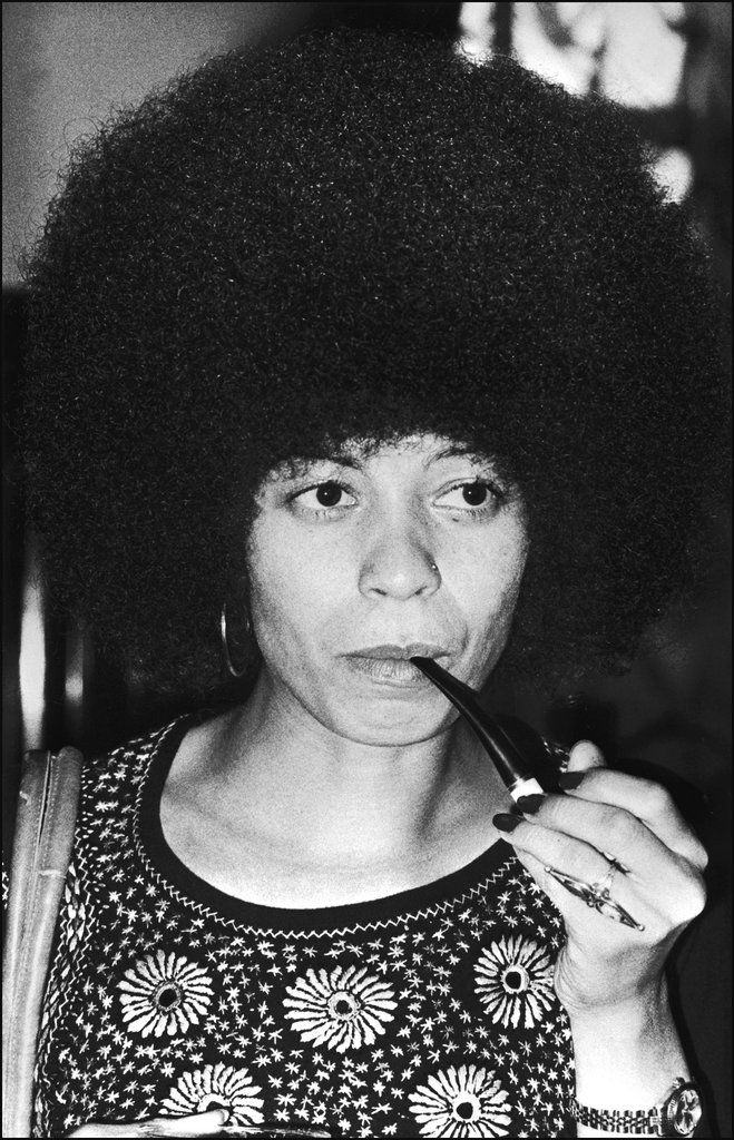 Happy Birthday to Angela Davis! Here she is looking philosophical 