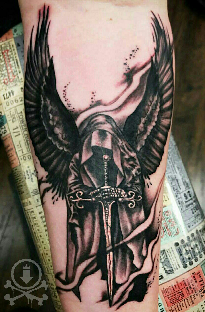 Angel of death done by Max LaCroix at Akara Arts in Milwaukee WI  r tattoos