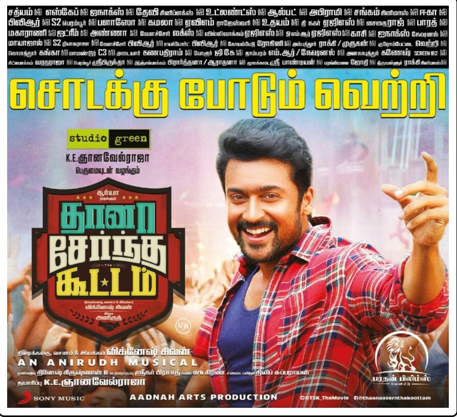 KollywoodCinima's tweet photo. . @Suriya_offl in #TSK 1st Mega Blockbuster Hit of Year 2018
பல படங்கள் வந்தாலும், 3வது வாரமாக வசூல் வேட்டையாடும் சூர்யா. "Waiting for #TSK2"
2 மொழி சேர்த்து 100 கோடி வசூல் செய்து சாதனை
@KeerthyOfficial @StudioGreen2 @kegvraja @SuriyaFansClub @VigneshShivN #Kollywudcinema https://t.co/e1NxrxRk7a