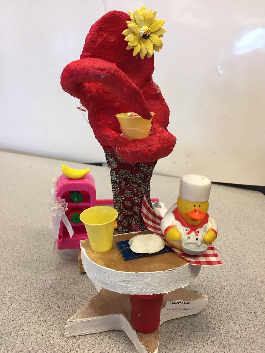 HansHerrArt's tweet photo. #toys enhance this 5th grade student's design. Thank you #ArtofRecycle for allowing teachers to obtain supplies for 0! #L-SPioneers #HansHerrElementary https://t.co/mZ3DlPaPjy