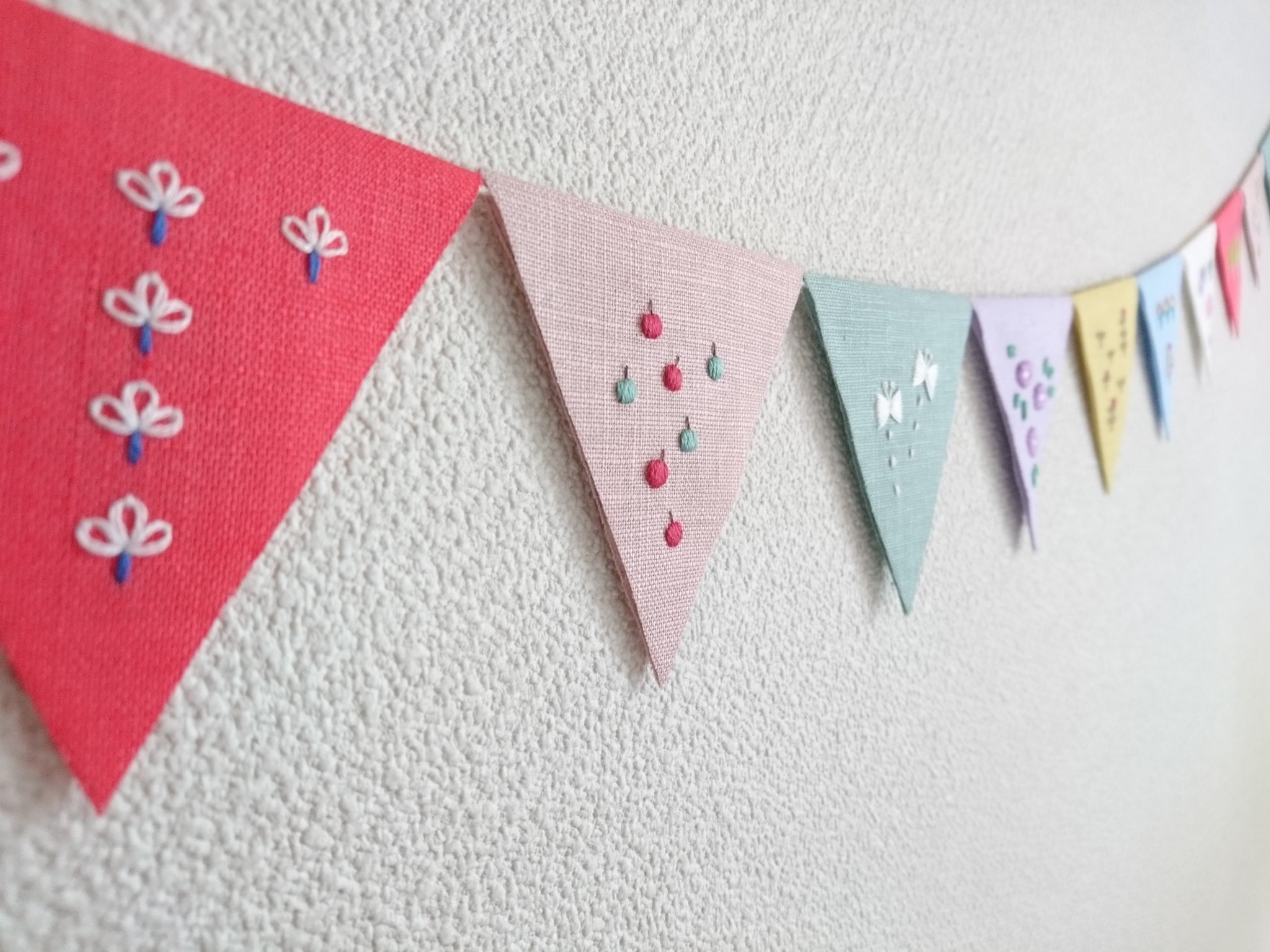 ガーランド刺繍ゴム❁オーバル うまう