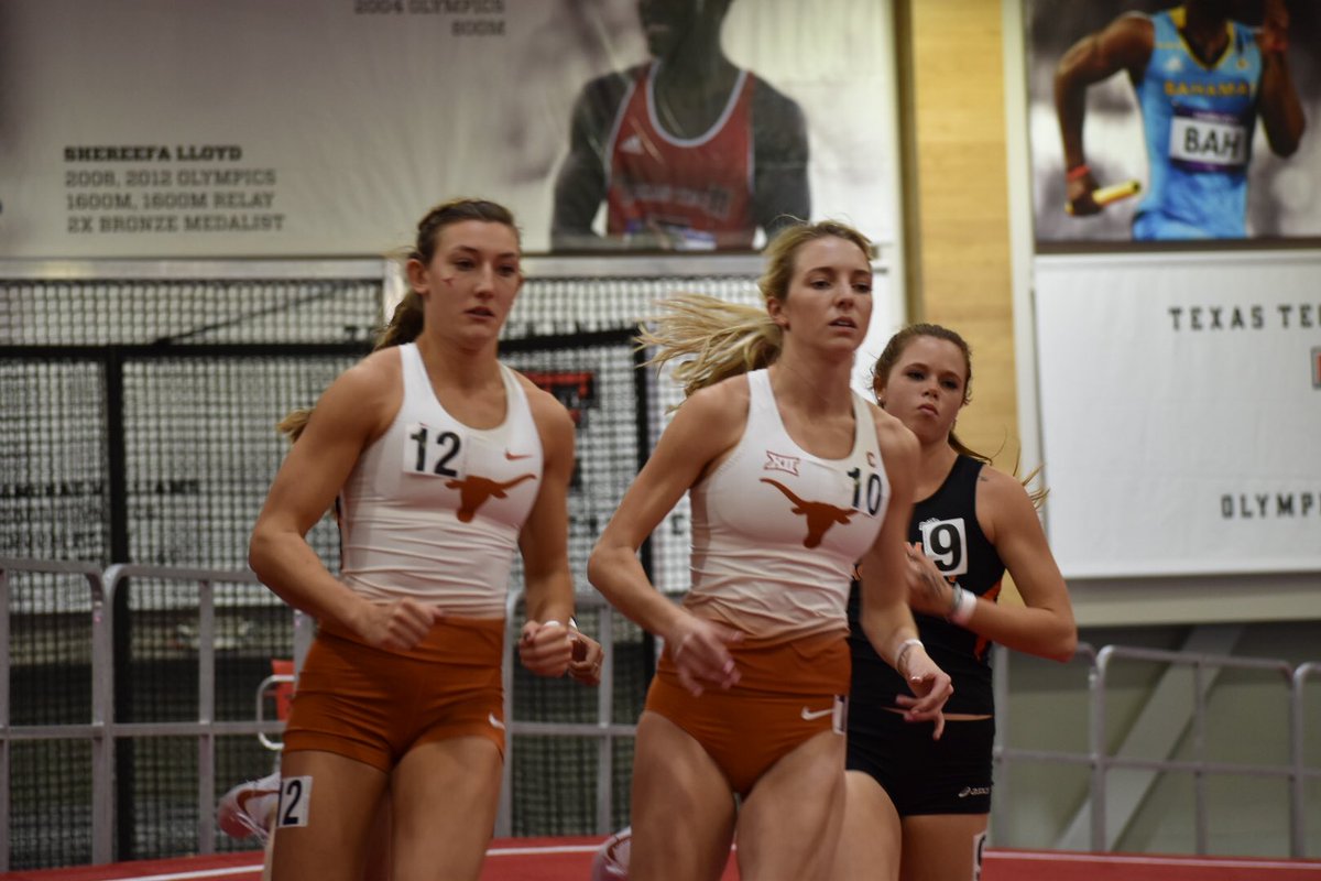 TexasTFXC's tweet photo. Congrats to Georgia Wahl &amp; Virginia Preiss! They both rank in the Top 10 in school history after their first Pentathlon! #HookEm 🤘 https://t.co/kHWTDzOgkh