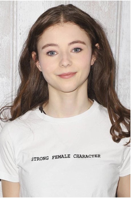 BronStudios's tweet photo. #LeaveNoTrace actress #ThomasinMcKenzie supports her fellow #females in a white T-shirt at @THR's #SundanceStudio! #Sundance2018 https://t.co/R7Dg1O19cI