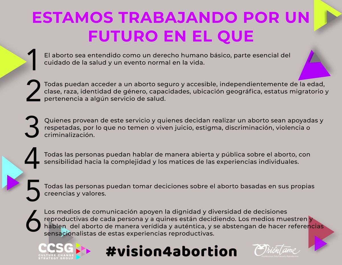 Nos hemos unido en torno a #vision4abortion para cambiar la cultura frente al #Aborto 
Mira quienes hacen parte culturechangestrategygroup.org/vision#organiz…