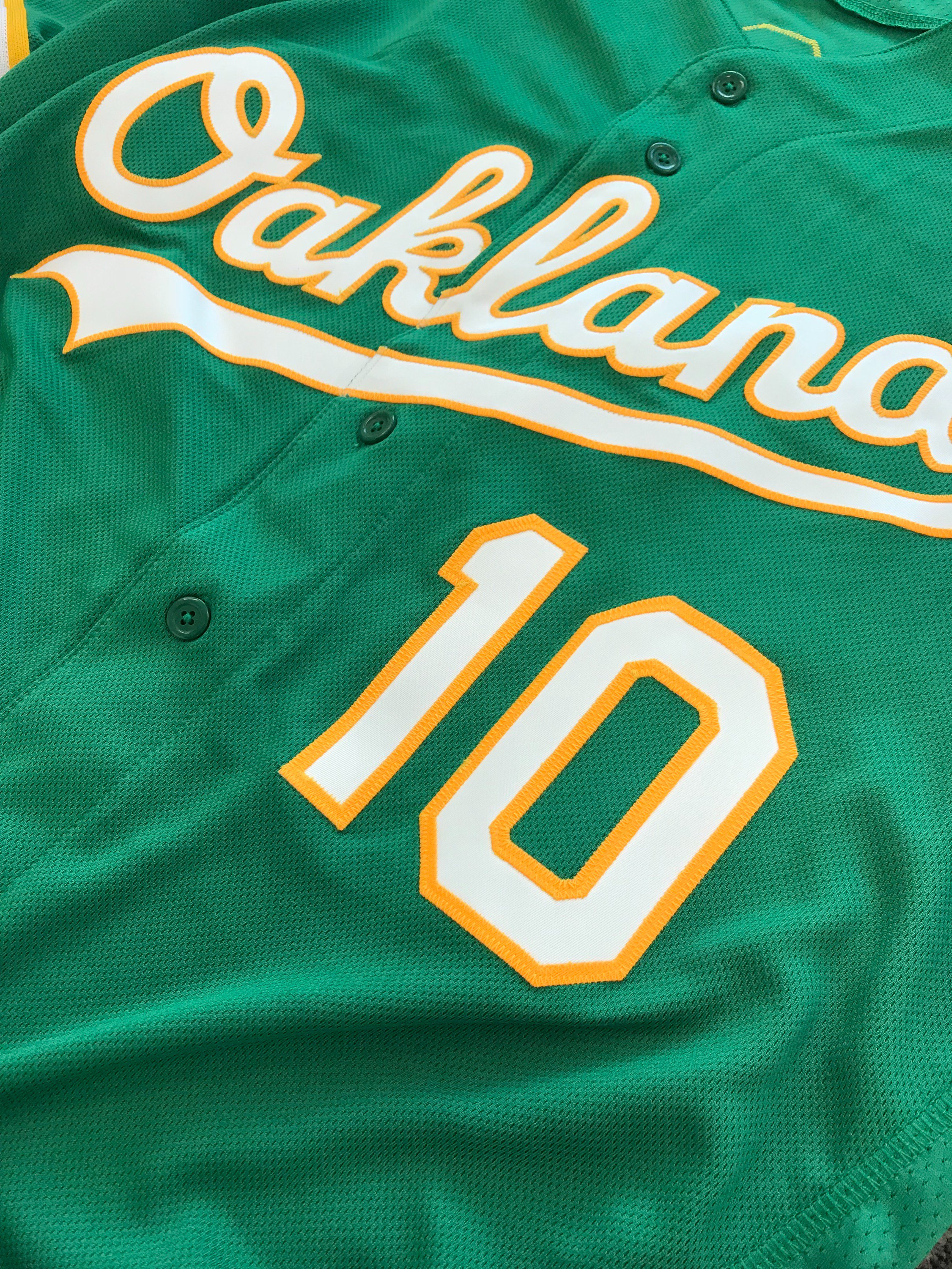 kelly green oakland a's jersey