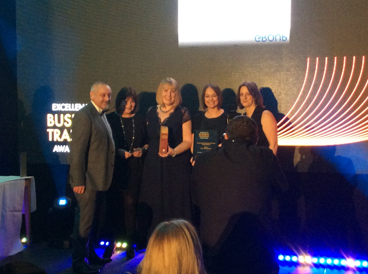 CornwallCollege's tweet photo. Winner of the Outstanding Commitment to Training Large is @Ocean_Housing and thank you to judges and award sponsor @TheCHS #EBTA18 https://t.co/1VlZlYL9Dl