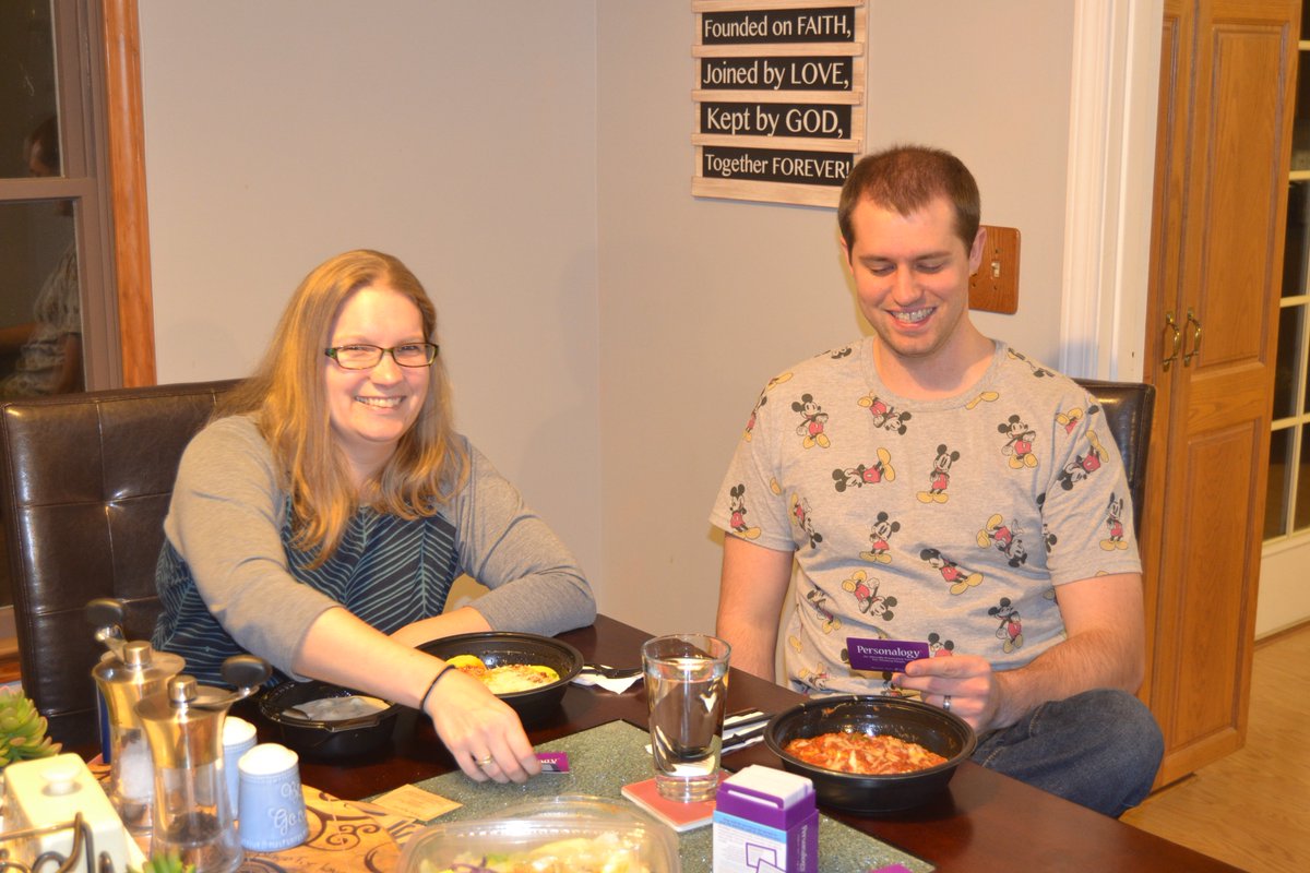 odouglass11's tweet photo. Valentine's Day is RIGHT around the corner! Are you looking for a fun way to celebrate with your spouse? Check out @PersonalogyGame to pair with a relaxing dinner at home! #THBVDAY #Personalogy #ad #ValentinesDay #VDAY #GameNight https://t.co/Zw1O5DtIFt