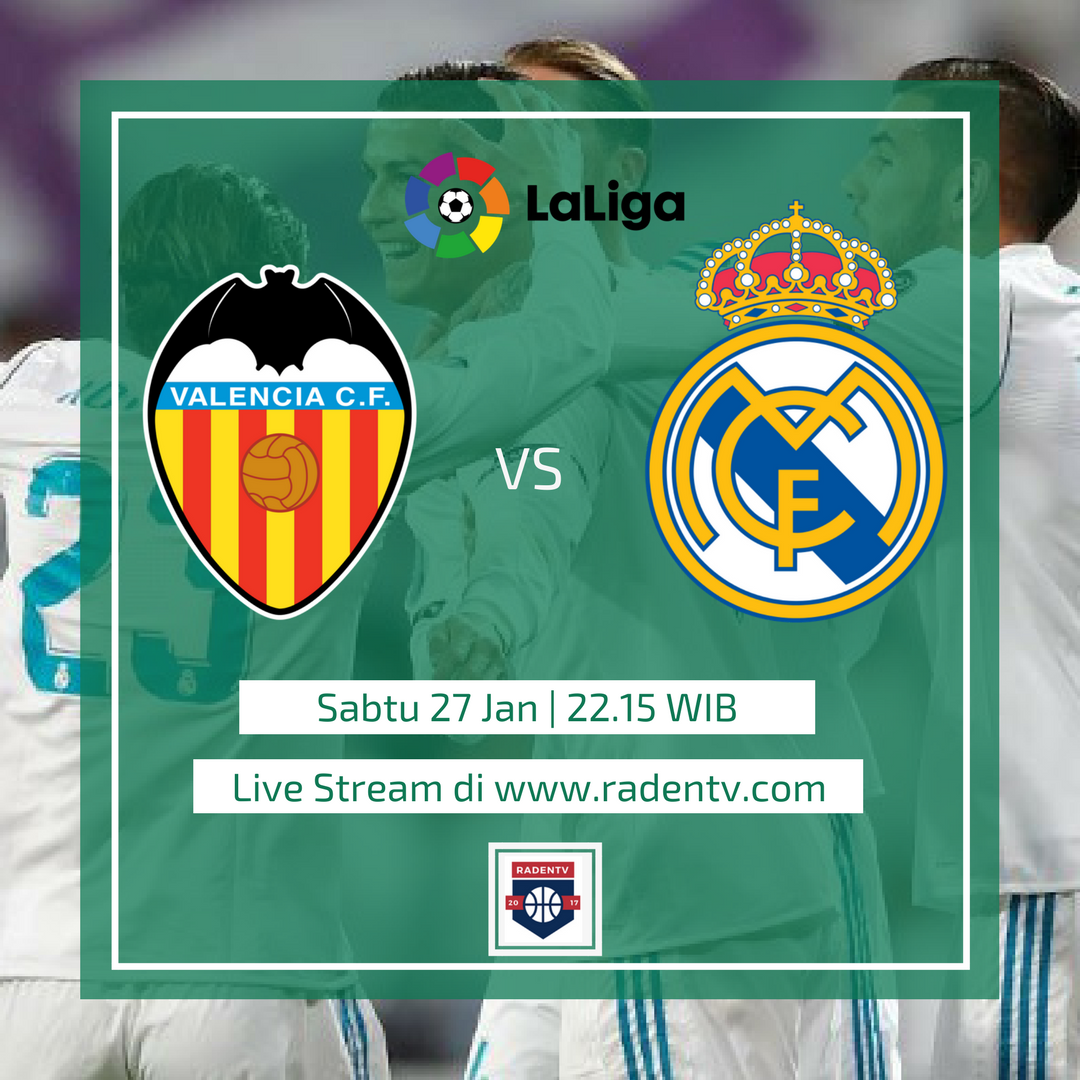 🏆La Liga
🆚Valencia vs Real Madrid
📅Sabtu 27 Januari 2018
⏱️22.15 WIB
📱Link goo.gl/f5i7Eq
#RMLiga #ValenciaRealMadrid #LiveRaden