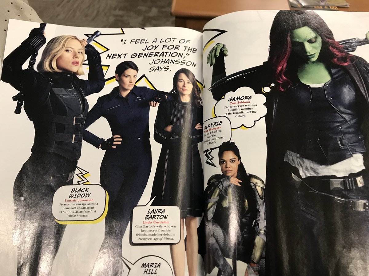 TheRefreshPod's tweet image. My favorite spread in @VanityFair is this one featuring a small portion of the badass women of @MarvelStudios