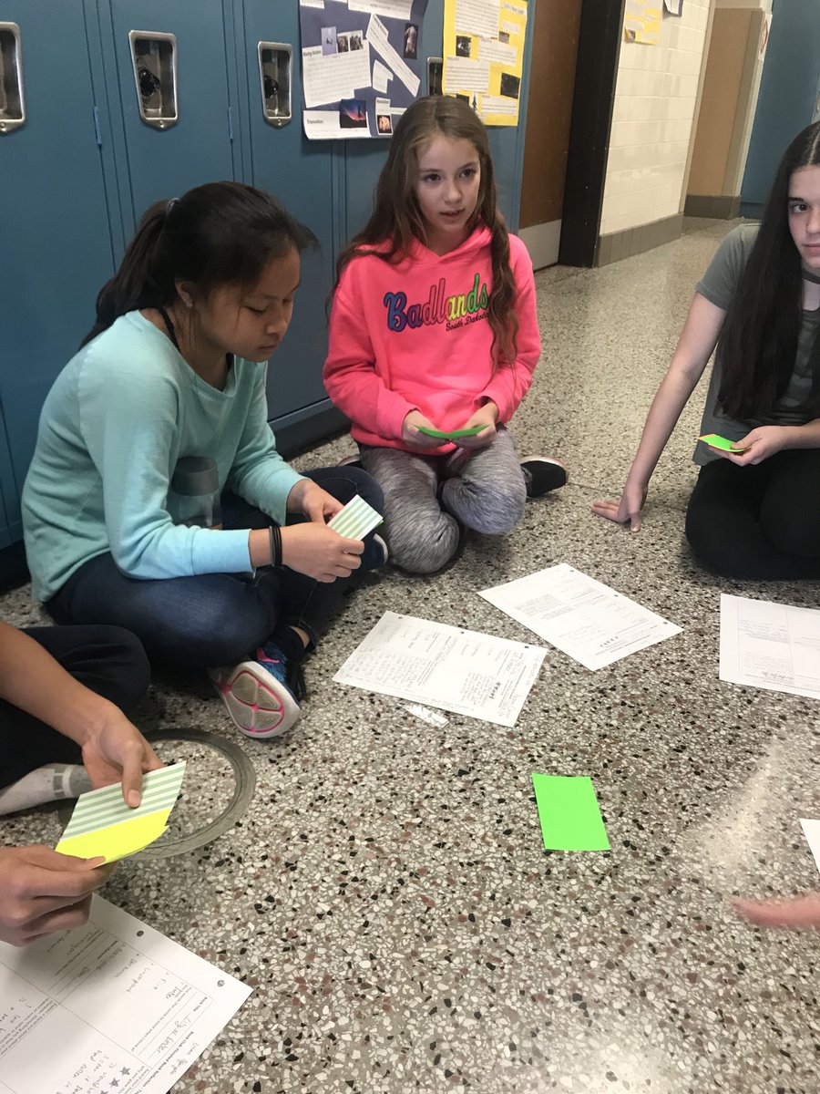 JLS_TTodd's tweet photo. Ss participating in a round table activity. Fun Friday for a Socratic Seminar. @ldacompton @JLSMS_Official @KPoole24 https://t.co/j6cJPCp10k