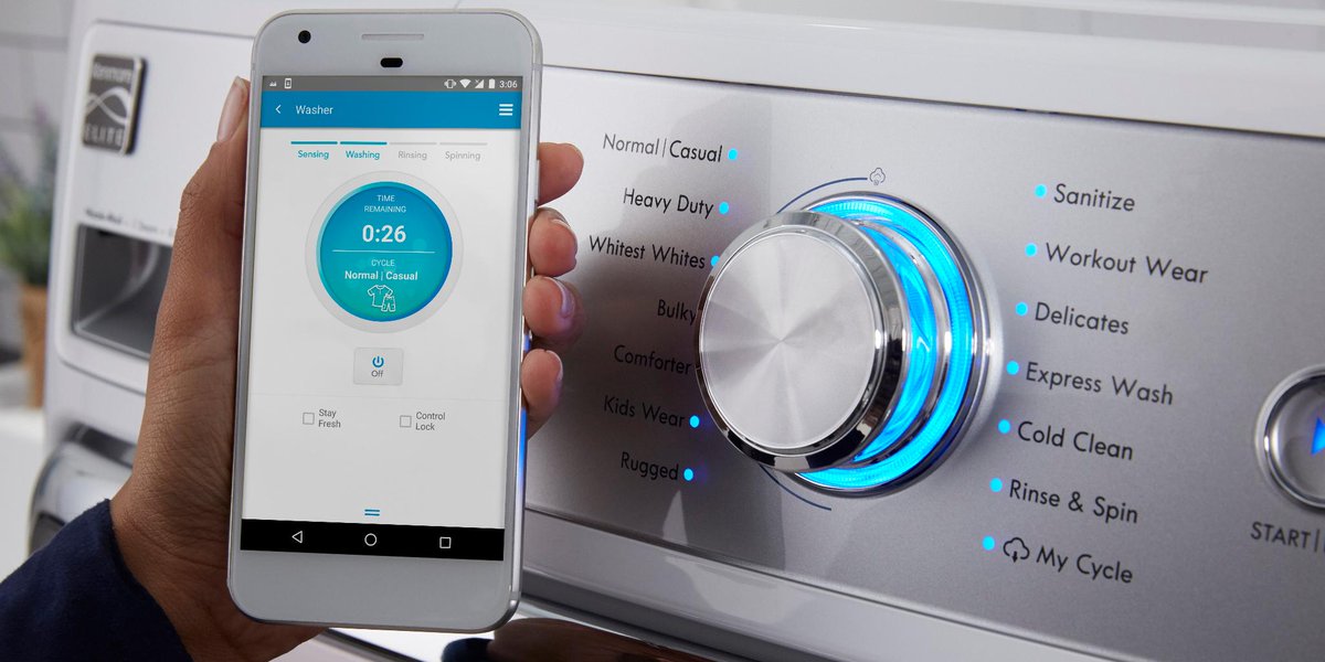 kenmore's tweet image. Kenmore Smart washers can clean a load in as little as 29 minutes and let you check exactly how much time is left from your phone. Amazingly clean, fast, and connected. Welcome to the 21st century. po.st/LrVFs6