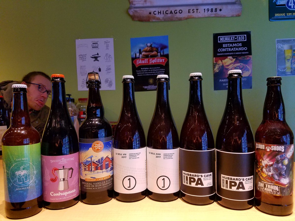 #newbeers in from <a href="/sainterrantbrew/">Saint Errant Brewing</a> <a href="/UneAnnee/">Une Année Brewery</a> <a href="/HubbardsCave/">Hubbard's Cave</a> <a href="/clownshoesbeer/">Clown Shoes Beer</a> <a href="/maplewoodbeer/">Maplewood Brewery & Distillery</a> <a href="/BreckBrew/">Breckenridge Brewery</a>