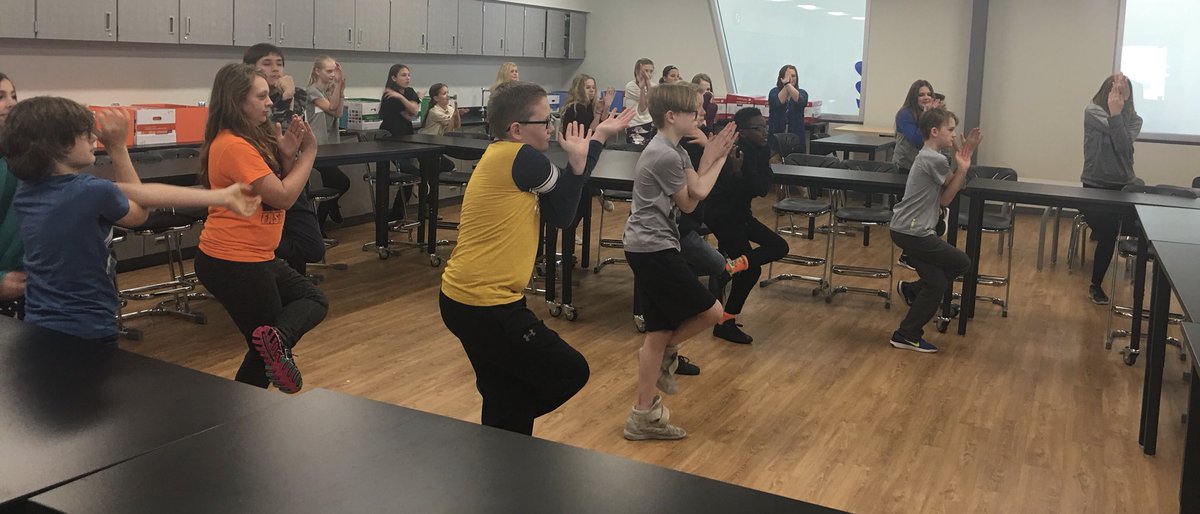 Spent the day teaching 150 6th graders how to lead the flock of Hawks with Empathy. Thanks <a href="/cboeckers/">Christina Boeckers</a> <a href="/KariSampson17/">Kari Sampson</a> @PrairieViewEMS &amp; Kathryn Herman for a jam-packed day of awesome! And yes, our Hawks will fly!