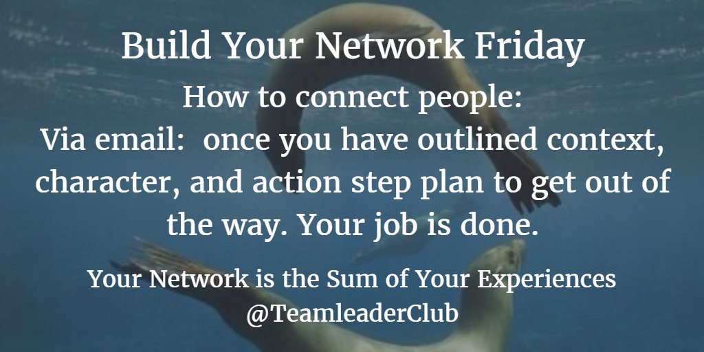 TeamLeaderClub's tweet image. #networking find more at buff.ly/2gwbdKO