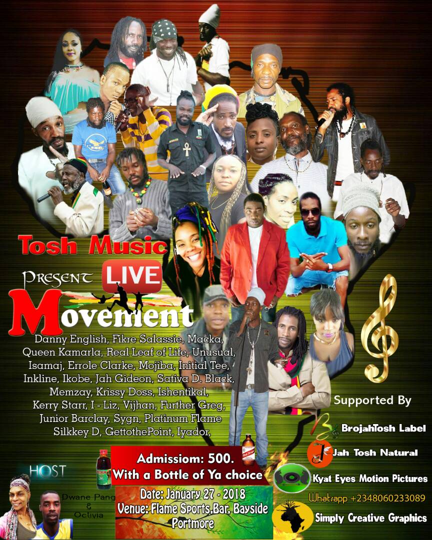 A it a it enuh tomorrow, flame Sports Bar bayside Portmore Di Unusual performing at the Live Movement show #ComeOutAndSupport