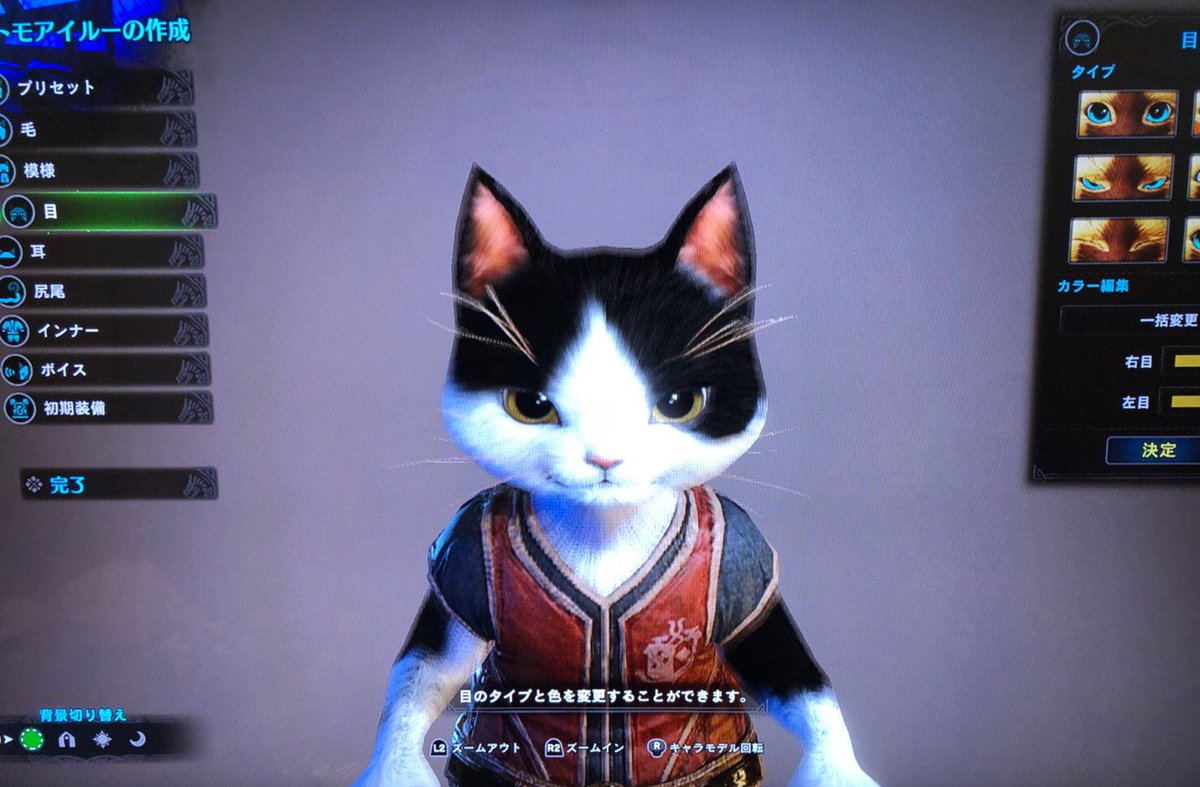 大福 赤福 Twitterissa モンハンワールドでウチの子キャラメイクしてもらった アイルー可愛い Mhw