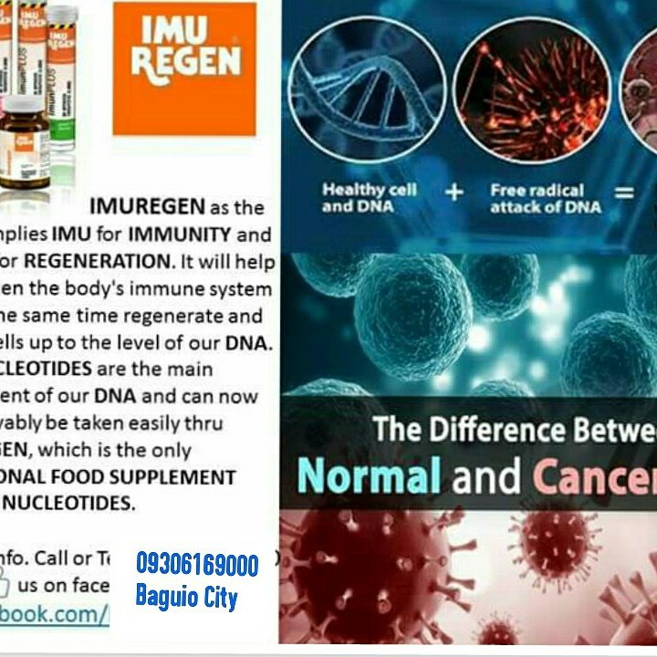 Imuregen is  clinically proven to boost the immune system, regenerate cells, help fight cancer cells, HIV virus, tumor, goiter, immune deficiency syndrome, leukemia, dengue hemorrhagic virus, skin cancer, nervous breakdown, breast cancer, stroke, diabetes, high blood pressure,