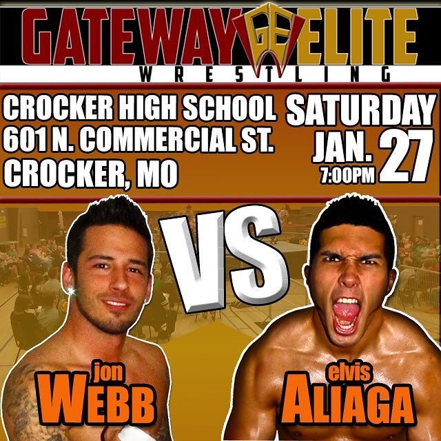 JonWebbHLE's tweet photo. Tomorrow night in Crocker Mo!!! I face @ElvisAliagaTCB for @TheGatewayElite I promise you I’m going to beat him until he is only 3 kinds of handsome! #Wrestling #JonWebb #ElvisAliaga #GatewayElite #Puroresu #WWE #noah_ghc #NJPW #RoyalRumble #205Live #ImpactWrestling #AJPW https://t.co/5vV6yNDDs9