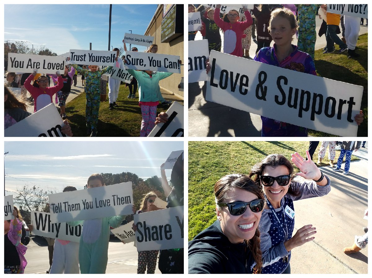 Beaumont_SD's tweet photo. Hey! Did you see us!? #SundanceElementary students sprinkled some kindness this afternoon by holding signs with encouraging messages, sharing a smile, and waving to drivers! #HomeSchoolCommunity #GreatKindnessChallenge #ShareKindness @KidsforPeace @tdav8 @RCOE https://t.co/SwtX6AkKSe