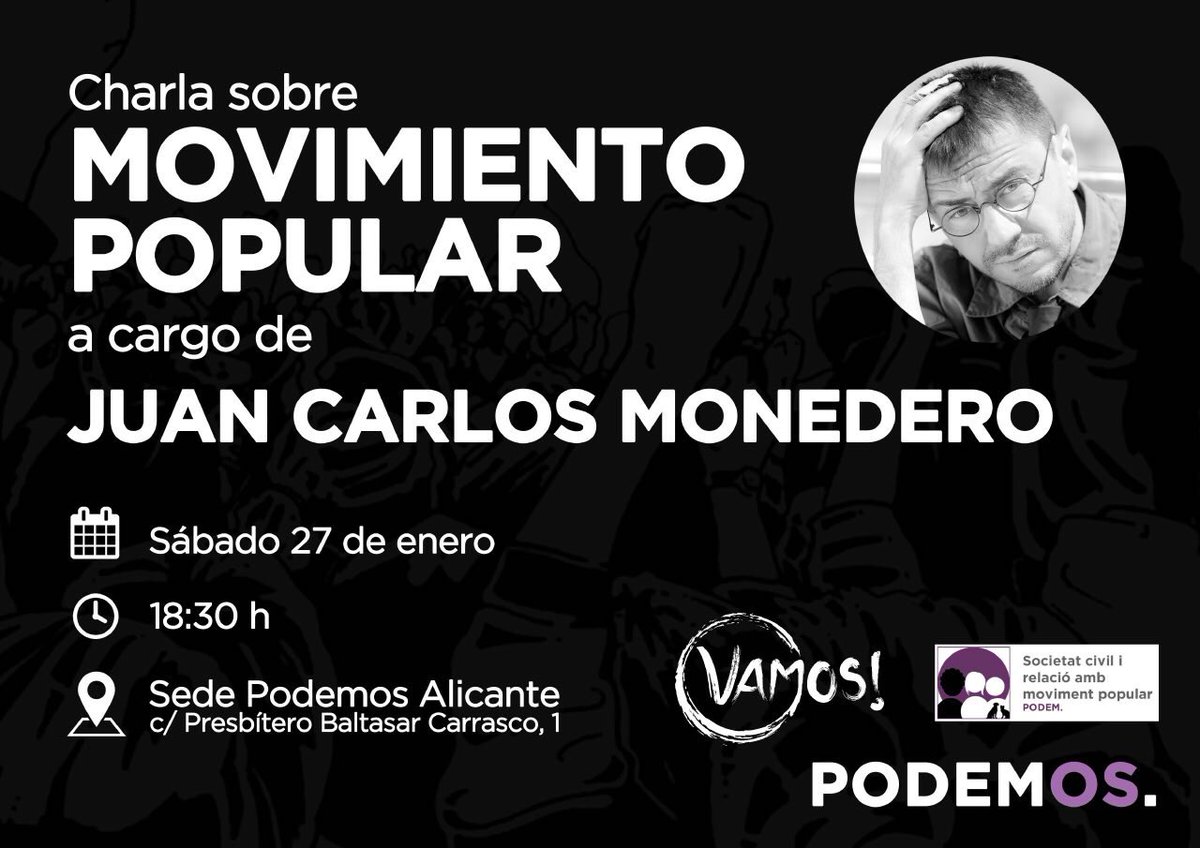 Preparándonos para salir a Alicante que tenemos una jornada de trabajo gracias al equipo <a href="/VamosOfic/">Vamos!</a> y la visita de <a href="/MonederoJC/">Juan Carlos Monedero</a> (esa foto es preciosa 😉) #movimientopopular