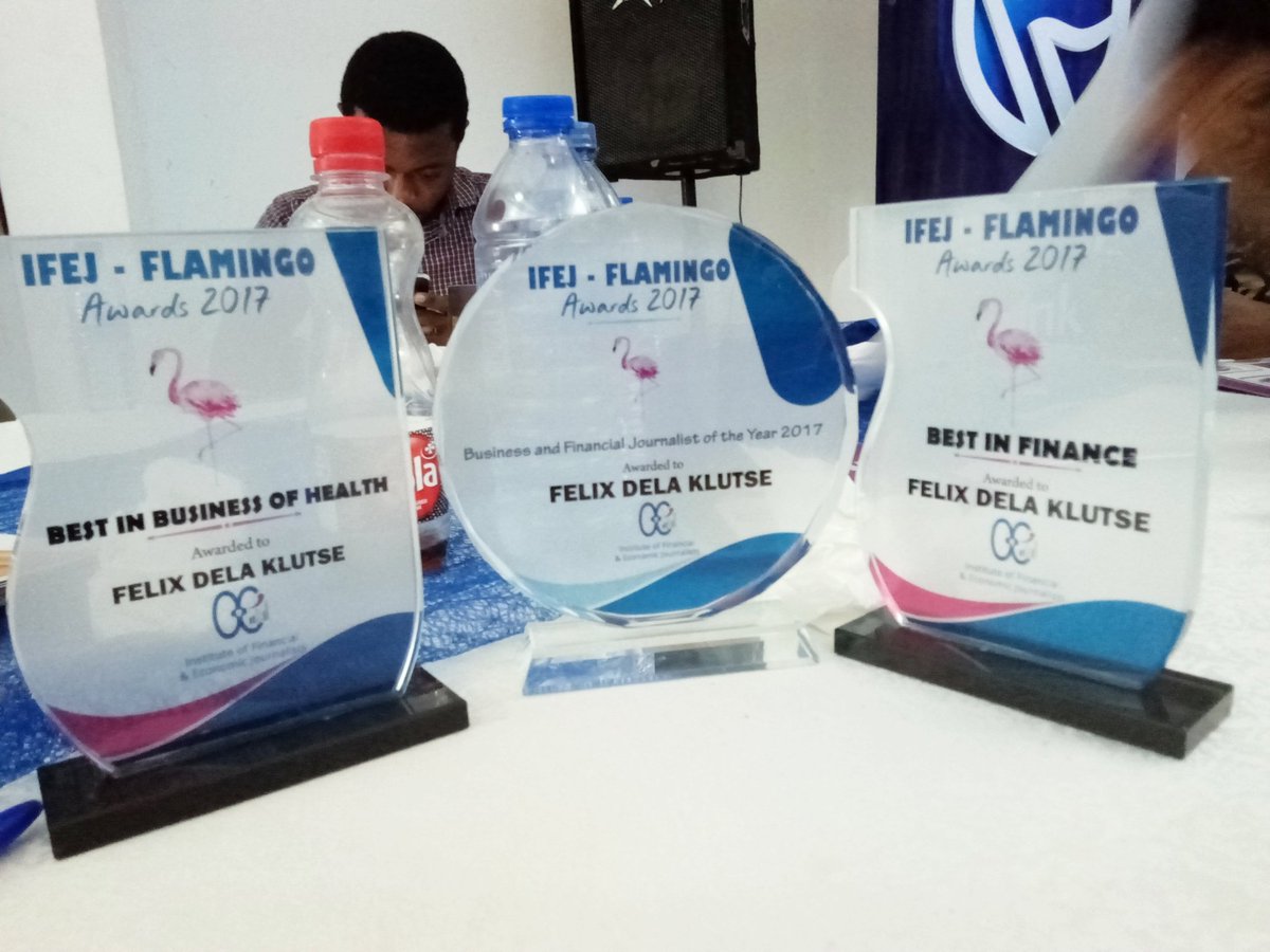 williams_eyram's tweet photo. Congrats to you Felix Dela Klutse for emerging as overall winner in the 2017 IFEJ award for business journalist.... Business day Ghana is very proud of you Sir https://t.co/qp2SzB7Tck