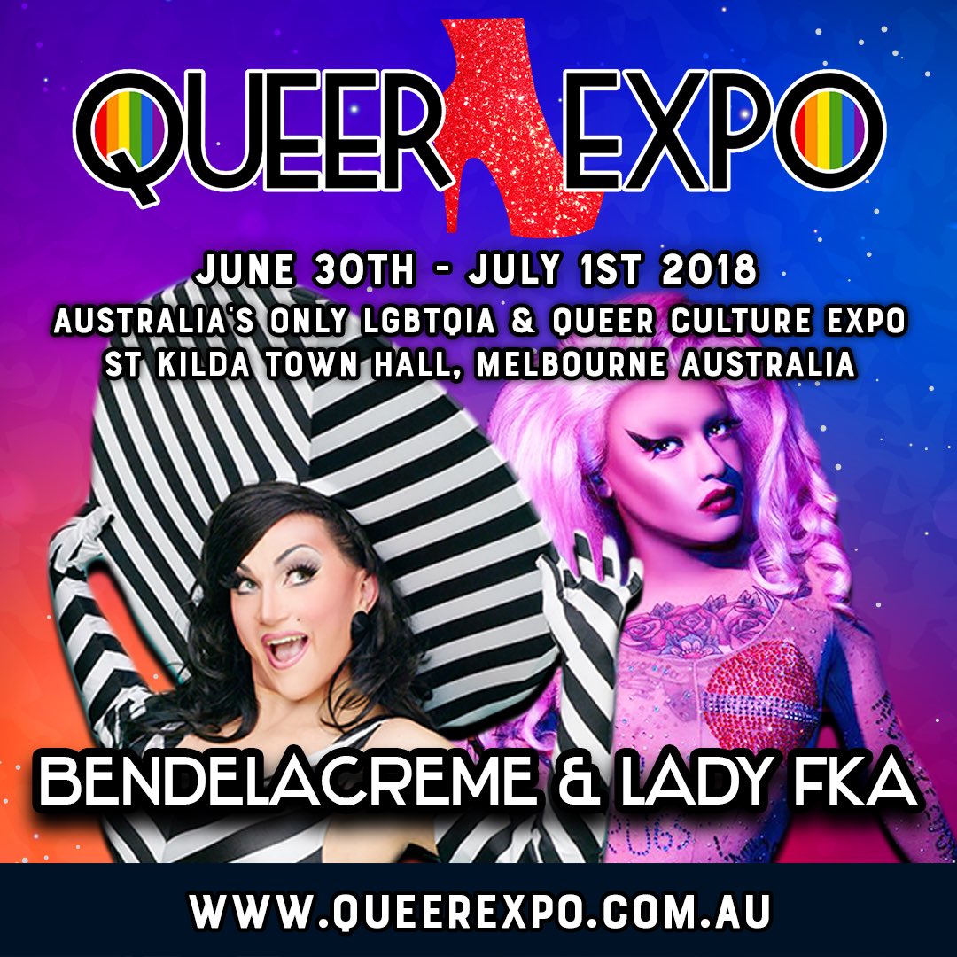 OMGEE! <a href="/morganmcmichael/">Morgan Mcmichaels</a> and <a href="/bendelacreme/">BenDeLaCreme</a> are coming to #QueerExpo !! Can I get an #AMEN